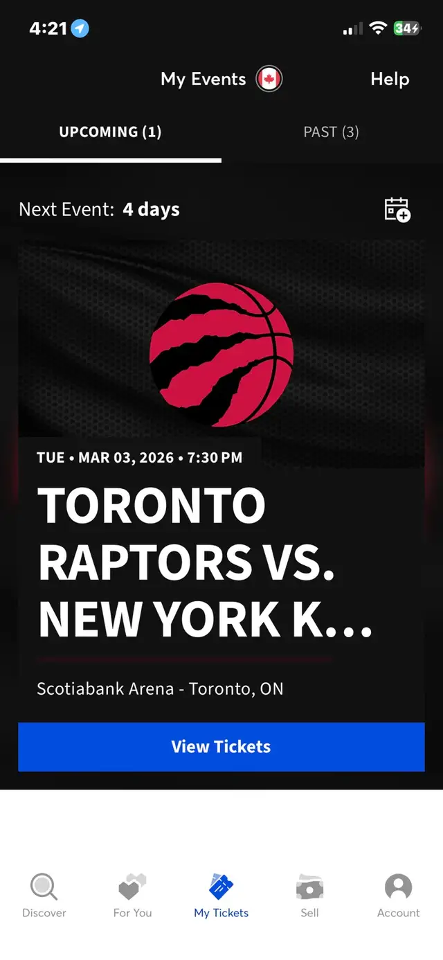 raptor tickets March 3 playing New York Knicks
