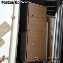 72' Medium Maple 4 Door Credenza Cabinet