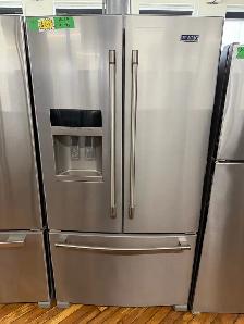 maytag stainless steel steel three door fridge
