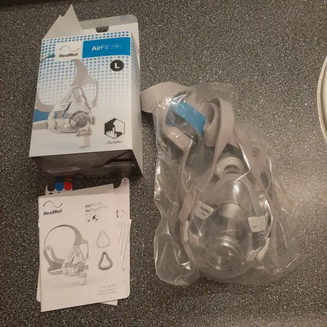 BRAND NEW ADJUSTABLE RESMED AIR- FIT F-20 MED OR LARGE CPAP MASK - Photo 9