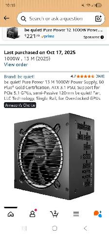 be quiet! Pure Power 13 M 1000W Power Supply,