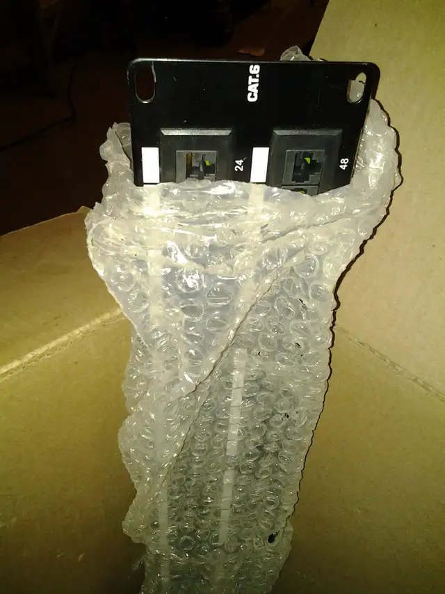 48 port patch panel $40 24 port $40 al rm console kvm cables ups