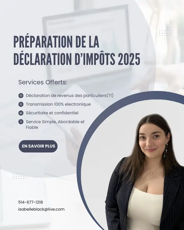PRÉPARATION DE DÉCLARATION DE REVENUS (T1)- SAISON D'IMPÔTS 2025