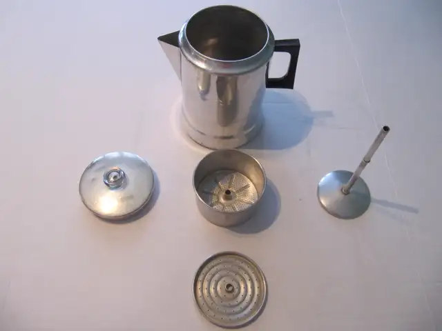 Vintage Comet Brand The Popular Aluminum 14cup Percolator 1950s - Photo 2