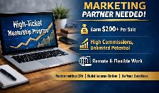 Marketing Partner Wanted– High-Ticket CPA Mentorship Program