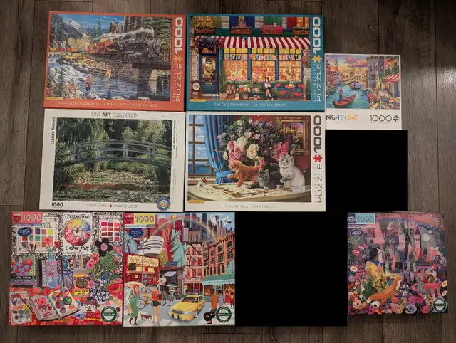 1000 Piece Jigsaw Puzzles - $10 each or 2 for $15