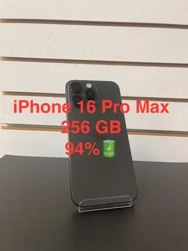 iPhone 16 Pro Max black 256GB 94% battery health