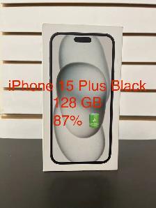 iPhone 15 Plus Black 128GB 87% Battery Health