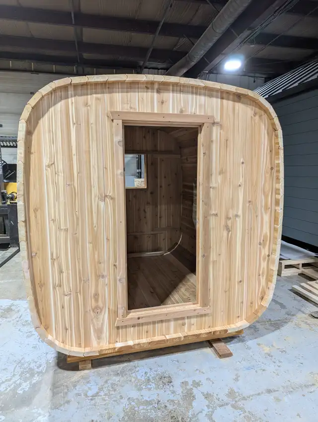 Square cedar barrel sauna - Photo 4