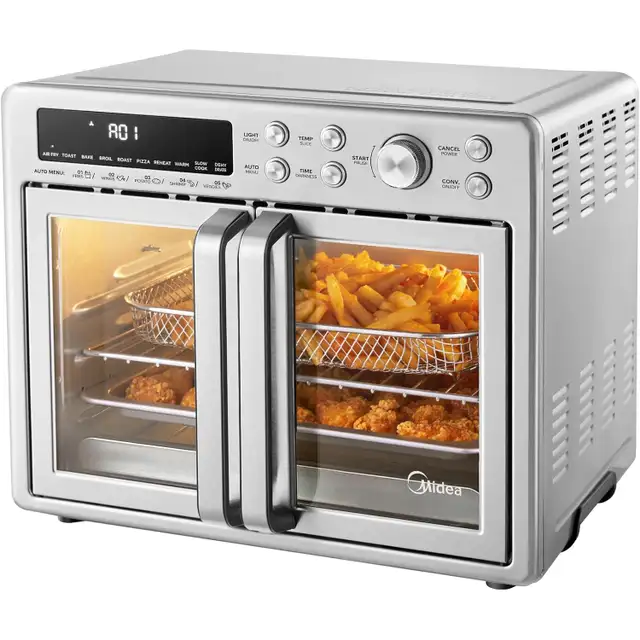 Air Fryer Midea French Door Toaster Oven Air Fryer 26.4 QT