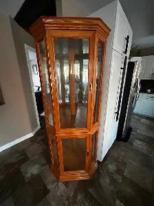Oak curio cabinet free