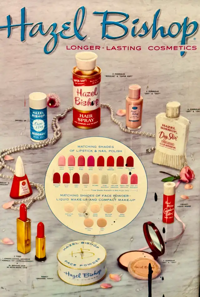 Vintage "Hazel Bishop" Cosmetics Advertising Display Case (1950) - Photo 5