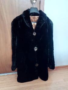 Women's black mink coat