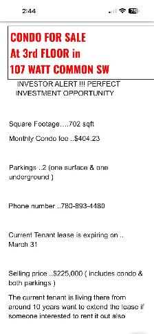 Condo for sale in a Walker Lake area near Walmart & MacDonald