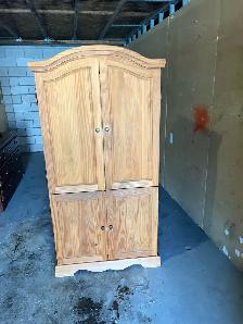 Free delivery used Wooden Wardrobe Armoire Cabinet