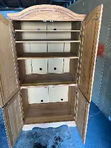 Free delivery used Wooden Wardrobe Armoire Cabinet - Photo 3