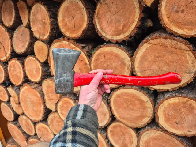Pair of vintage Canadian hatchets on original handles - Photo 5
