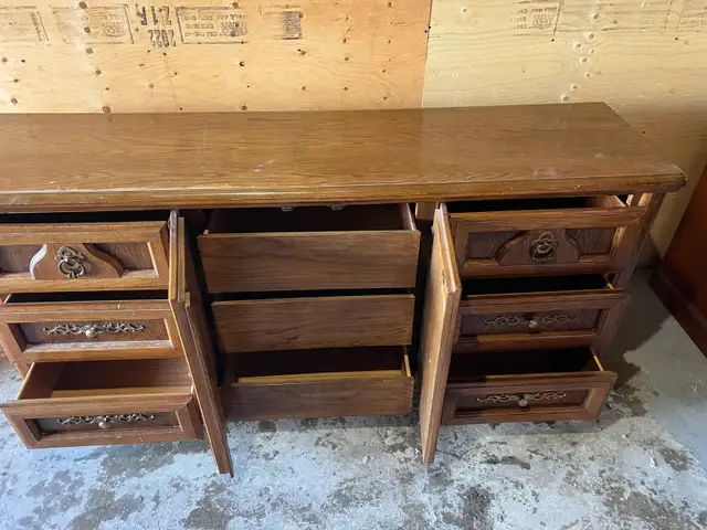 Free delivery used antique Wooden Dresser - Photo 7