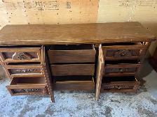 Free delivery used antique Wooden Dresser - Photo 8
