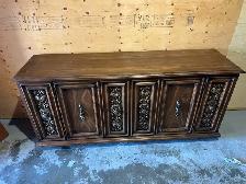 Free delivery used Vintage Wooden Sideboard Buffet - Photo 3