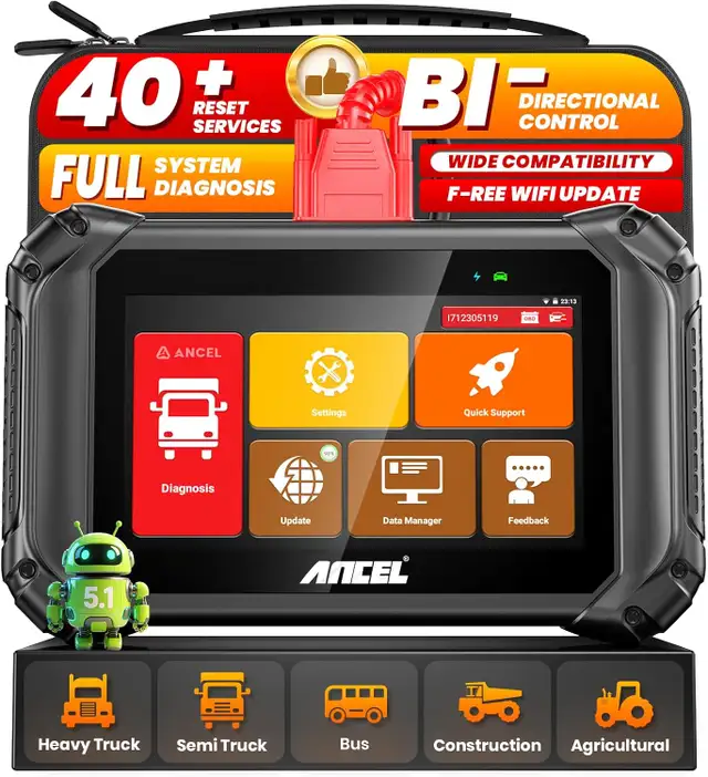NEW ANCEL V5HD PRO Heavy Duty Truck Scanner All System Bidirecti