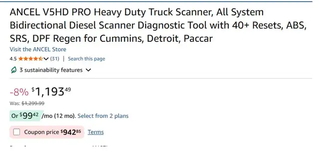 NEW ANCEL V5HD PRO Heavy Duty Truck Scanner All System Bidirecti - Photo 2