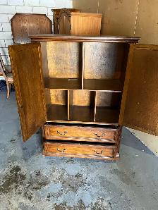 Free delivery used Wooden Armoire with Drawers - Photo 6