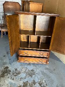 Free delivery used Wooden Armoire with Drawers - Photo 7