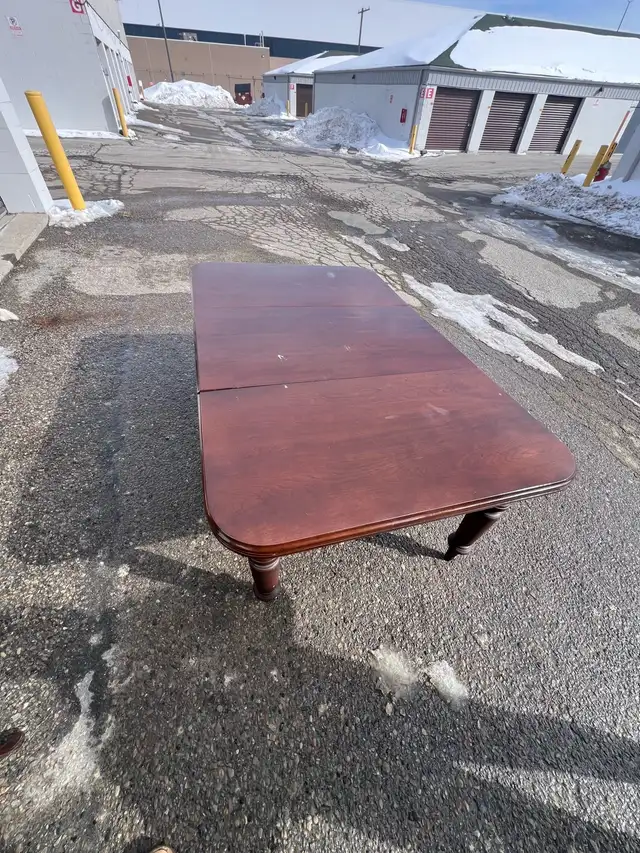 Free delivery used Dark Wood Dining Table - Photo 2