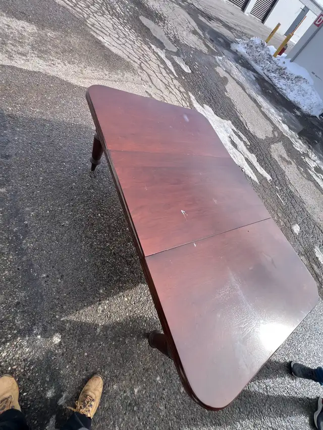 Free delivery used Dark Wood Dining Table - Photo 3