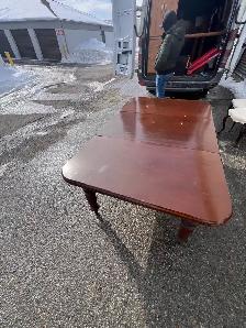 Free delivery used Dark Wood Dining Table - Photo 4