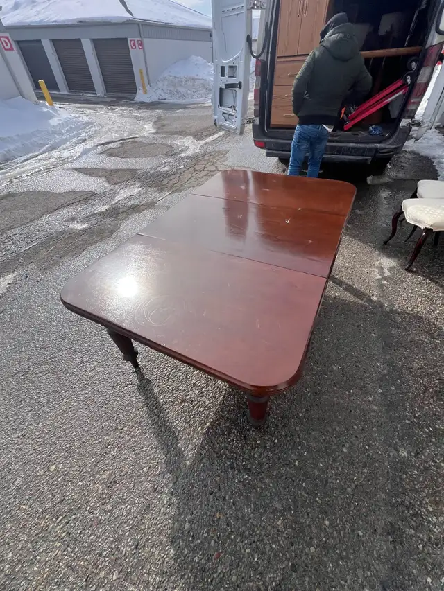 Free delivery used Dark Wood Dining Table - Photo 5