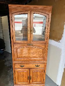 Free delivery used Vintage solid wood hutch - Photo 3