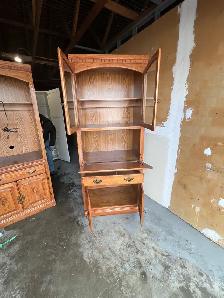 Free delivery used Vintage solid wood hutch - Photo 6