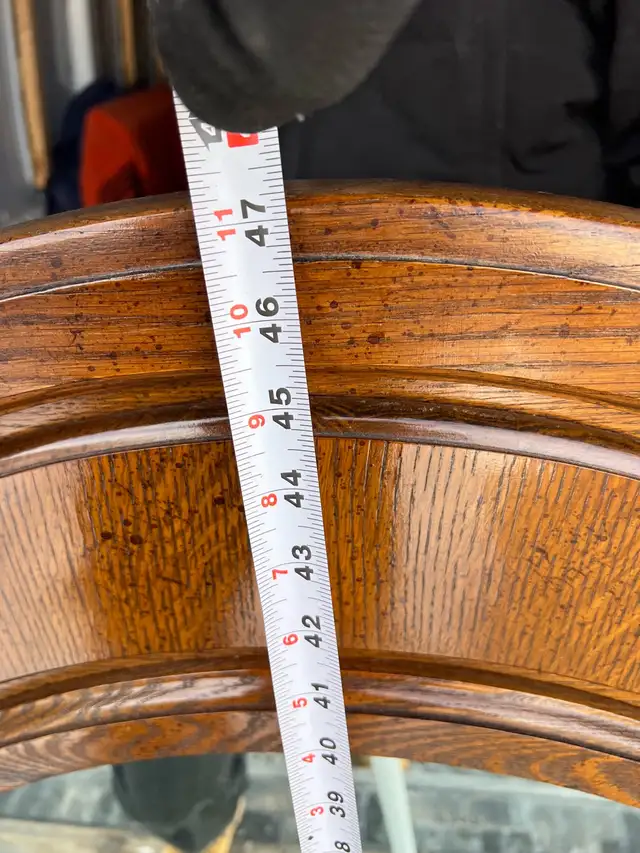 Free delivery used Vintage Oak Tri-Fold Vanity Mirror - Photo 5