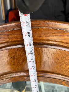 Free delivery used Vintage Oak Tri-Fold Vanity Mirror - Photo 5