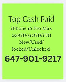 CASH paid for NEW iPhone 16 pro max 512GB Black