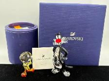 Swarovski Crystal Sylvester & Tweety Figurine SET with Boxes