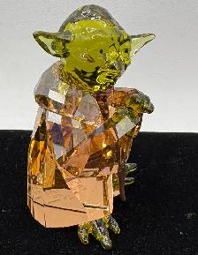 Swarovski Crystal Yoda Star Wars Figurine with Box - Photo 4