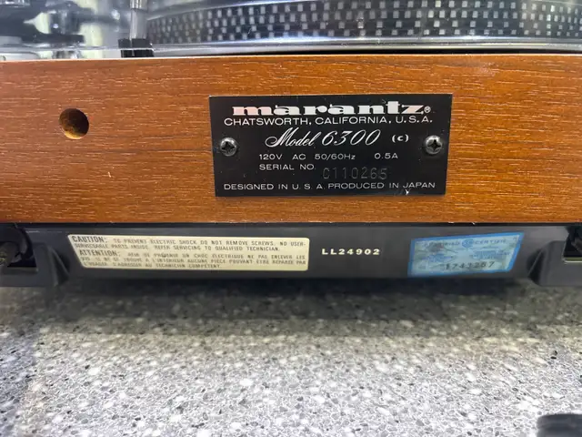 Marantz 6300 Turntable Excel ES-70S With Cartridge And Needle - Photo 9