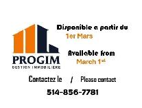 1 CH - 1 SDB - Montréal - $1,390 /mo