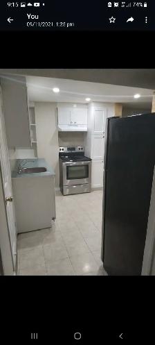 One bedroom basement for rent