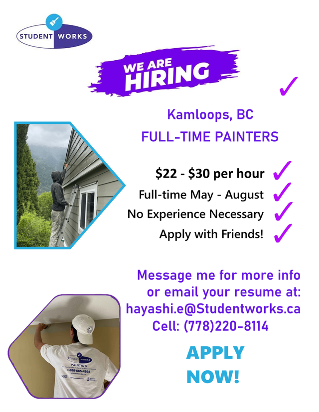 Looking for Painters this Summer