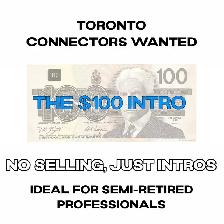 Side gig for well-connected retirees — no selling, just intros