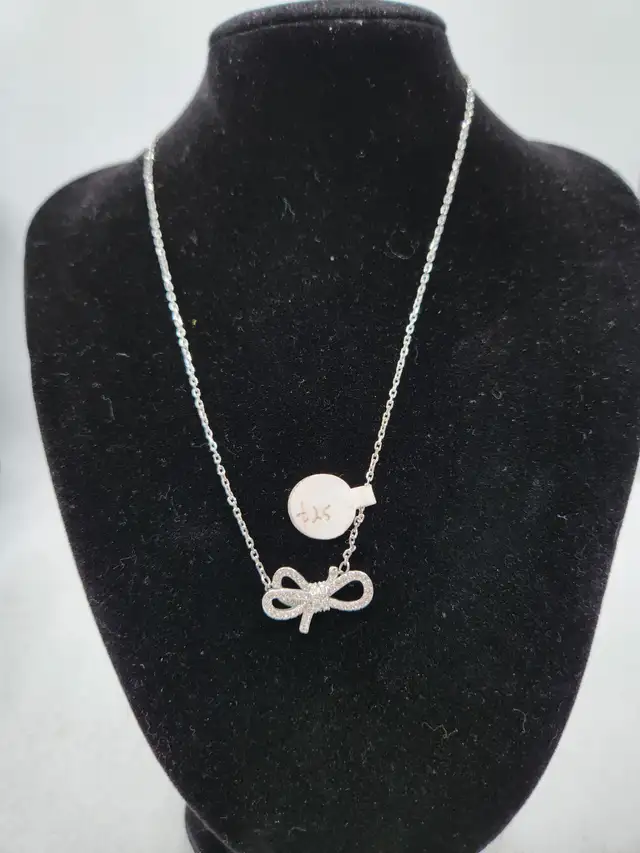 .925 Silver Earrings & Necklaces: Diamond, Aquamarine, Swarovski - Photo 2