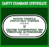 Ontario Safety Inspection Certificate