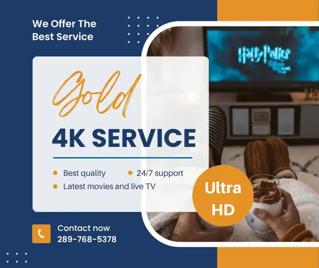 GOLD - 4K STABLE TV CONNECTION AVAILABLE!