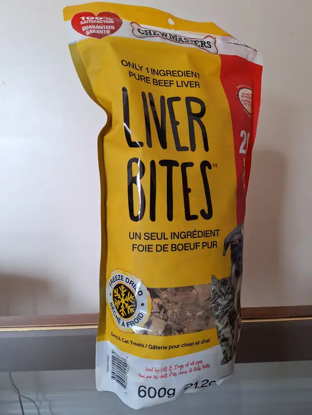 Liver Bites ChewMasters Pure Beef Liver  Treats - New