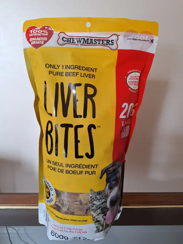 Liver Bites ChewMasters Pure Beef Liver  Treats - New - Photo 2