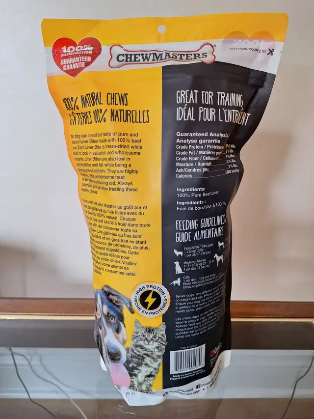 Liver Bites ChewMasters Pure Beef Liver  Treats - New - Photo 3